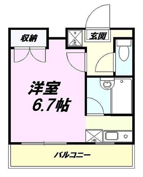 東京都八王子市初沢町(賃貸マンション1R・2階・21.50㎡)の写真 その2