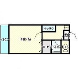 メゾン・エヴァンターユ 1Kの間取図画像