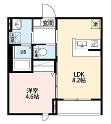 Cullinan Neko 1LDKの間取図画像