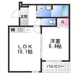 CASA・COMFORT 1LDKの間取図画像