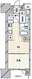 クレアホームズフラン東京三ノ輪 1DKの間取図画像