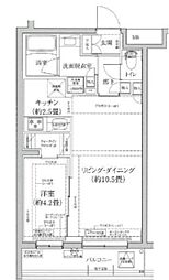アイルプレミアム東京上石神井 1LDKの間取図画像