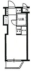 トップ板橋第2 1階ワンルームの間取り