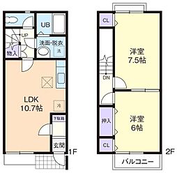鎌倉台 2LDKの間取図画像