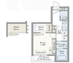 ＲＩＳ 伍番館 2階1SKの間取り