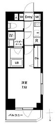 オーキッドレジデンス上野稲荷町2 1Kの間取図画像