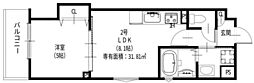 ラモーナ諸福III 1LDKの間取図画像