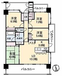 グラン・シエロ柳井駅前ガーデンモール 11階4LDKの間取り