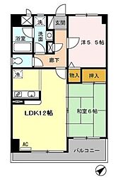 ウィステリア豊田 2LDKの間取図画像