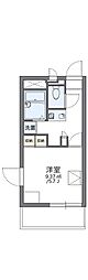 レオパレスサンボーン 1階1Kの間取り