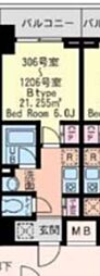 TLRレジデンス亀有 1Kの間取図画像