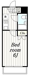 キャッスルマンション鶴間 1Kの間取図画像