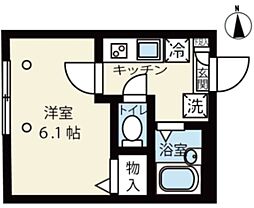 アルカディア 1Kの間取図画像