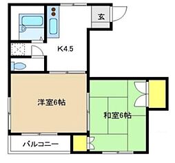 メゾン・ソレイユ 2Kの間取図画像