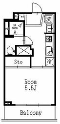 鶯谷マンション 1Kの間取図画像