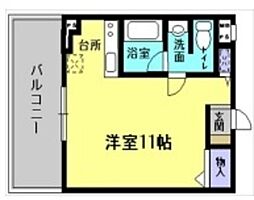 メゾンクレール2 ワンルームの間取図画像