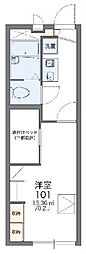 レオパレスウィル 1Kの間取図画像