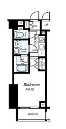Lea横濱ウエストステージ 6階1Kの間取り