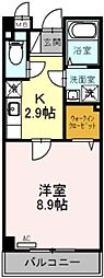 ジョイーレ 1Kの間取図画像