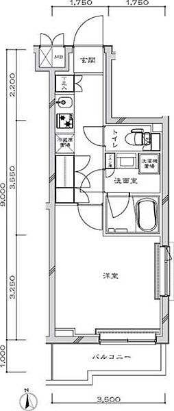 ルーブル聖蹟桜ヶ丘 201｜東京都多摩市一ノ宮２丁目(賃貸マンション1K・2階・27.65㎡)の写真 その2