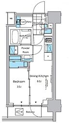 ルフォンプログレ神田プレミア 7階1DKの間取り