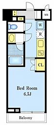 ZOOM品川南 1Kの間取図画像