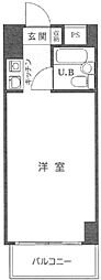 ダイヤアクティ三軒茶屋 2階ワンルームの間取り