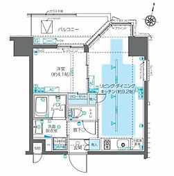ZOOM神宮前 1LDKの間取図画像