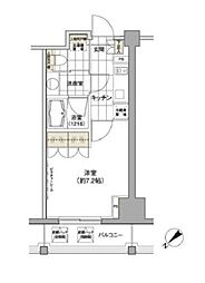 パークハビオ渋谷 1Kの間取図画像