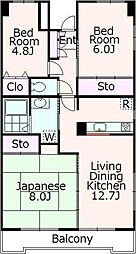 グランドール大宮 3LDKの間取図画像