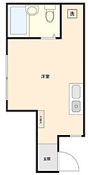 向島PEACE-CUBE 1階ワンルームの間取り