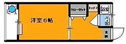 志茂マンション 4階1Kの間取り