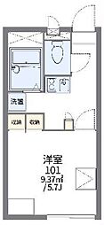 レオパレスドゥボヌール 1Kの間取図画像
