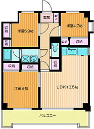 ウインズ舞浜 3LDKの間取図画像
