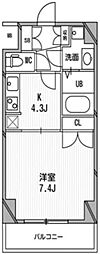 スペーシア高円寺1 1Kの間取図画像