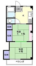 マキコーポ 2Kの間取図画像