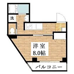LamerSuwanomori 1Kの間取図画像