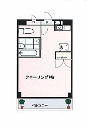 サクセスハイム清水 ワンルームの間取図画像