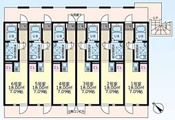 JR横浜線 淵野辺駅 徒歩10分の賃貸アパート 1階ワンルームの間取り