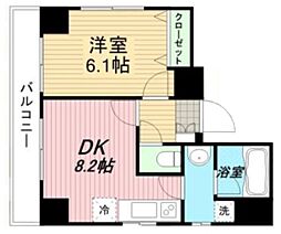 レジーナ浅草橋 7階1DKの間取り