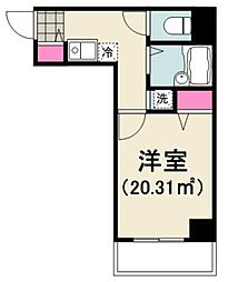 ルミエール 1Kの間取図画像