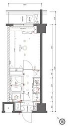 AZEST立川 1Kの間取図画像