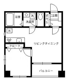 ニューハイム小原参番館 3階1LDKの間取り
