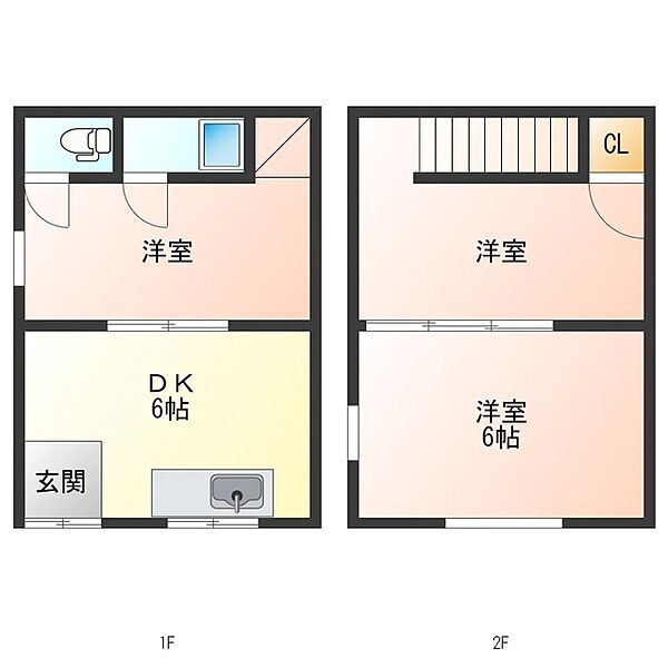 大阪府大阪市此花区伝法６丁目(賃貸一戸建3DK・--・41.07㎡)の写真 その1