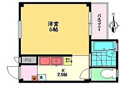 ＭａｒｒｏｎＴｅｒｒａｓｓｅ下北沢 2階1Kの間取り
