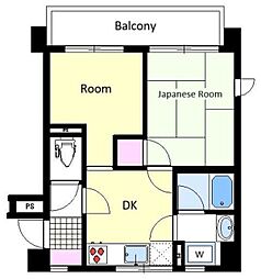 パティオ久が原 2DKの間取図画像
