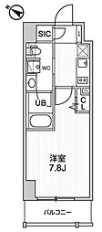 ステージグランデ日本橋人形町 1Kの間取図画像