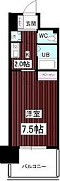 GRASSSQUARE六番館 1Kの間取図画像