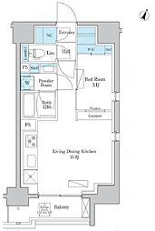 オルサス板橋本町 3階1LDKの間取り