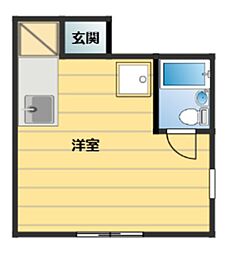 タカミマンション ワンルームの間取図画像